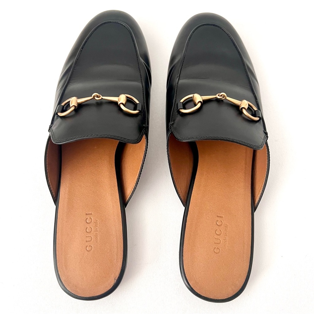 GUCCI | Princetown Horsebit Black Leather Mules
Loafers Slippers EU 39 US 9 - Picture 6 of 13